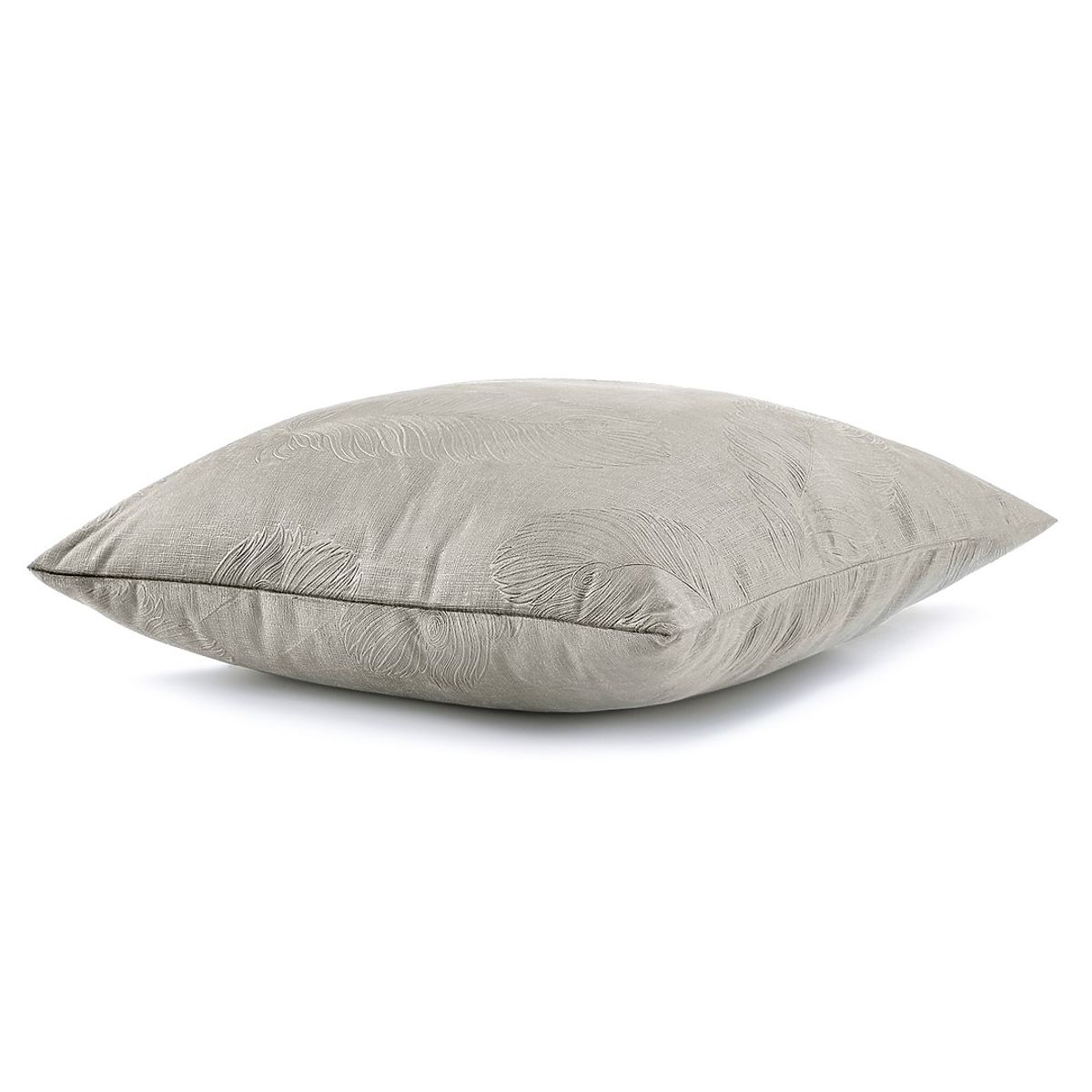 Decorative Cushion Cover PEACOCK Cappuccino Color with Embossed Animal Motif in Glamour Style