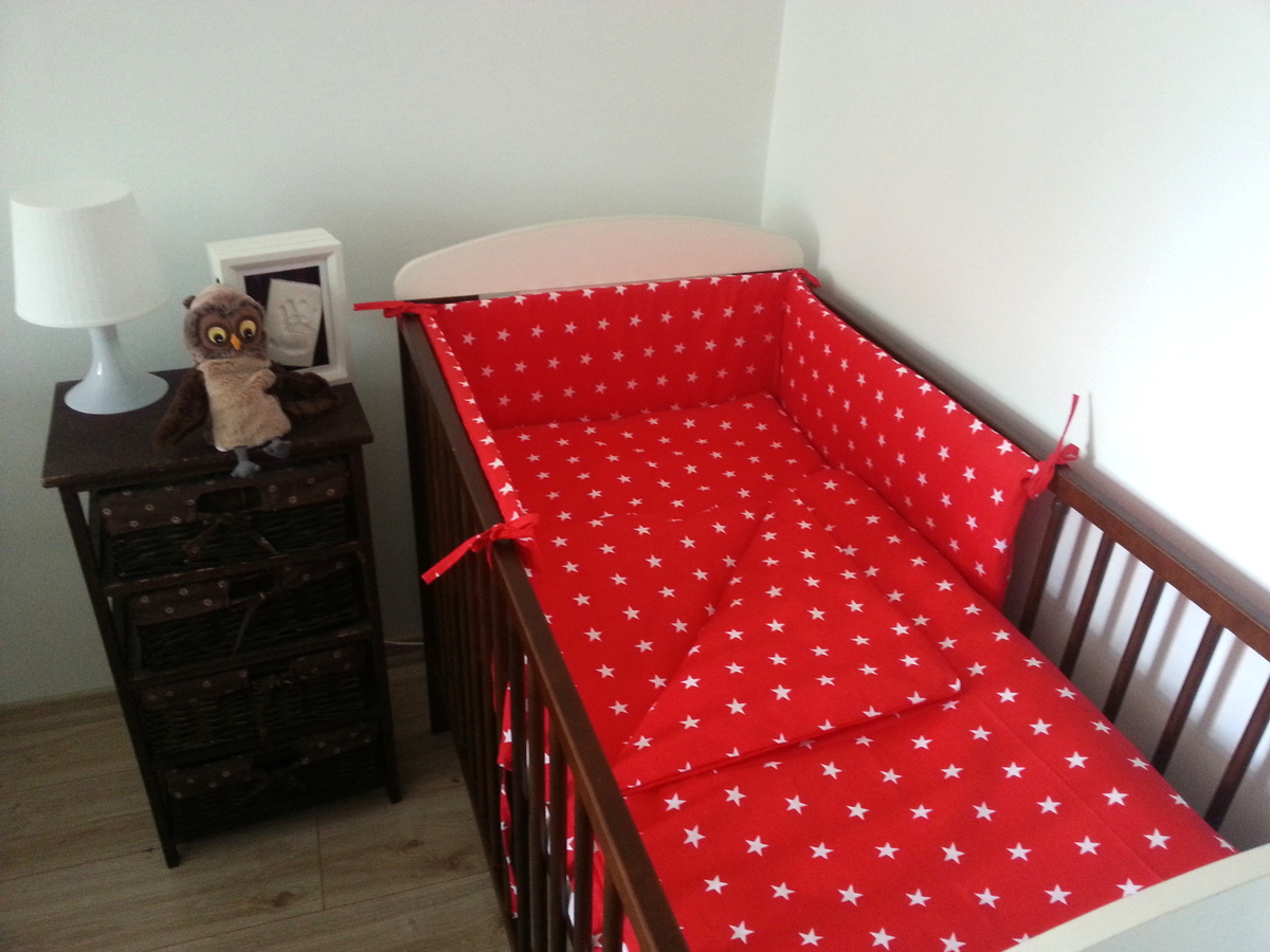 Red Stars Baby Cot Bedding Set banaby.ie