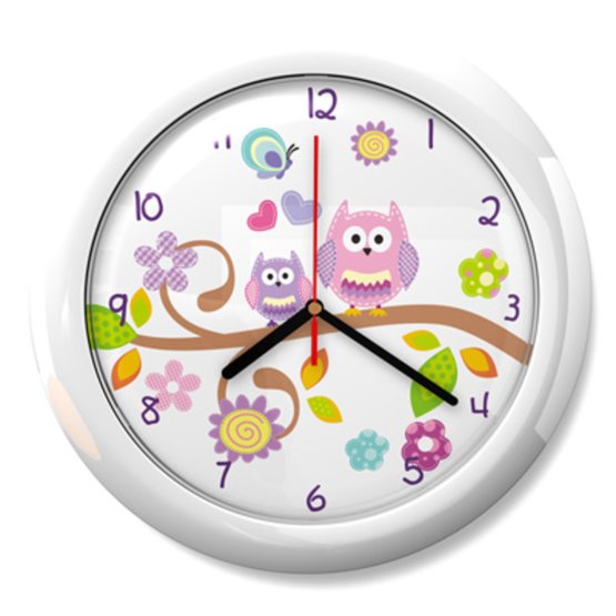 Children's Clock No. 71 - Owls