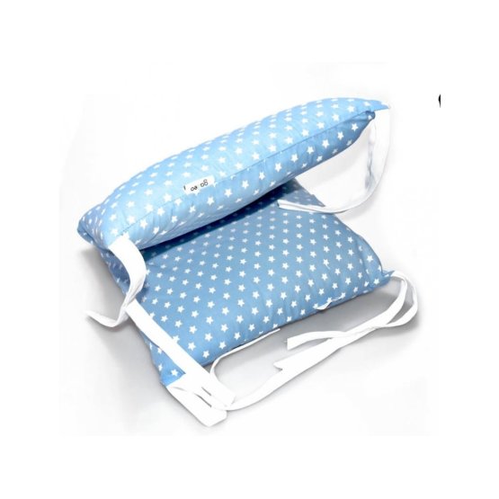 GADEO COT BUMPER PILLOW - BLUE WITH STARS