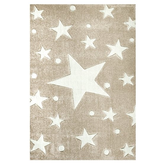 STARS Children's Rug - Sand/White