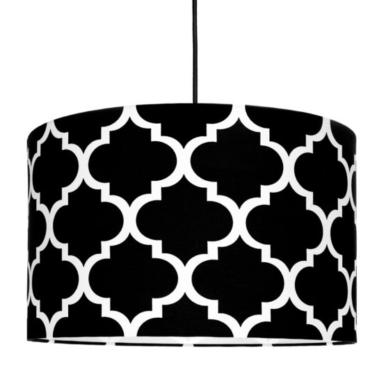 Textile hanging lamp Morocco - black