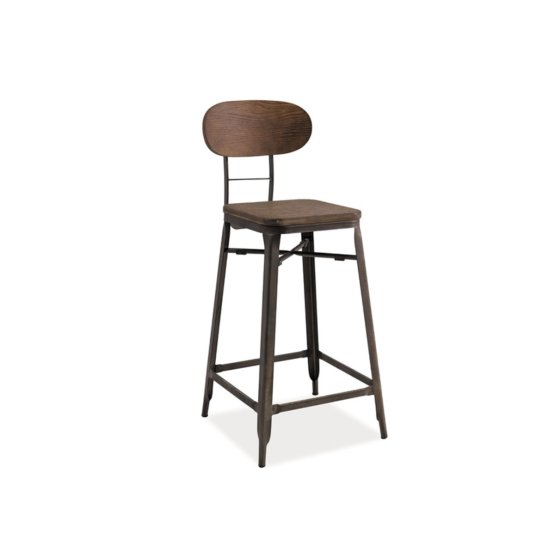 Bar chair LOPE dark walnut / graphite