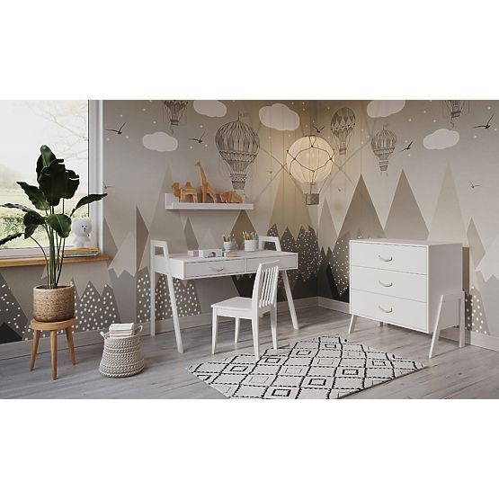 2-in-1 Crib and Desk CONE 120x60 - WHITE