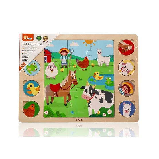 2-in-1 Farm Puzzle - Find the Shadow Puzzle