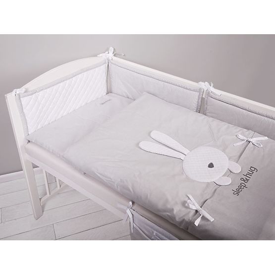 2-Piece Sleep & Hug Baby Cot Bedding Set - Grey