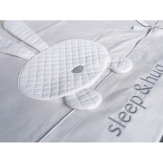2-Piece Sleep & Hug Baby Cot Bedding Set - Grey