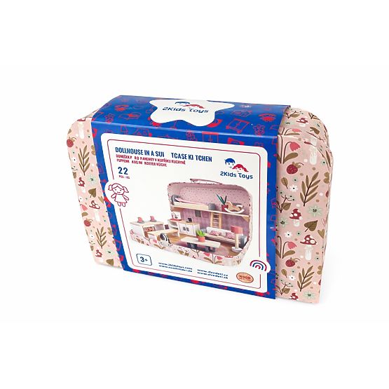 2Kids Toys Dollhouse in a Suitcase Kitchen
