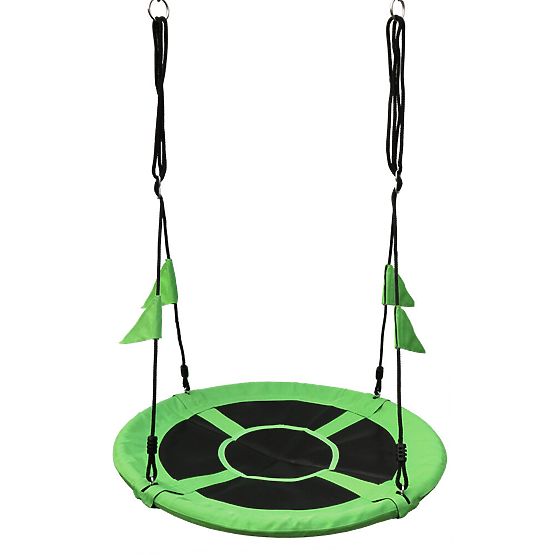 2Kids Toys Stork Nest Swing with Flags Green