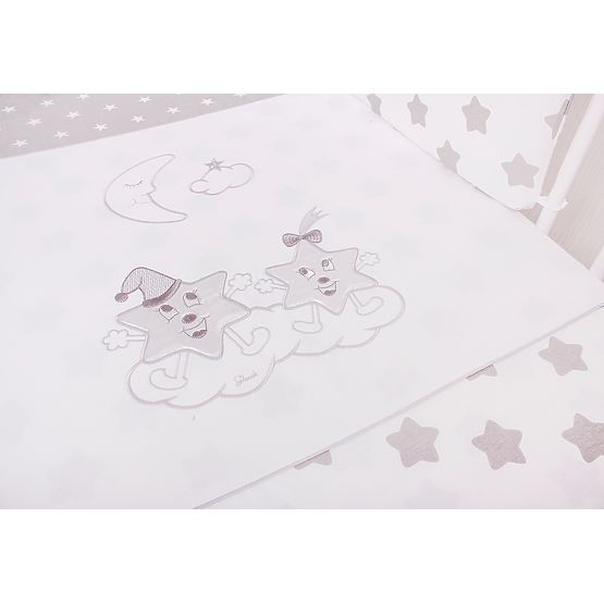 3-Piece Baby Cot Bedding Set - Silver Star