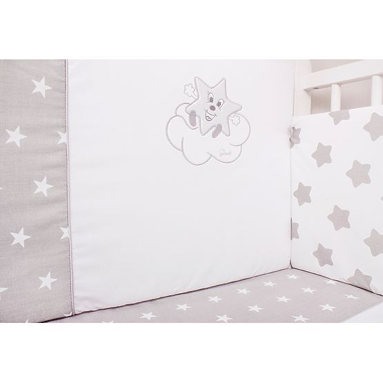 3-Piece Baby Cot Bedding Set - Silver Star