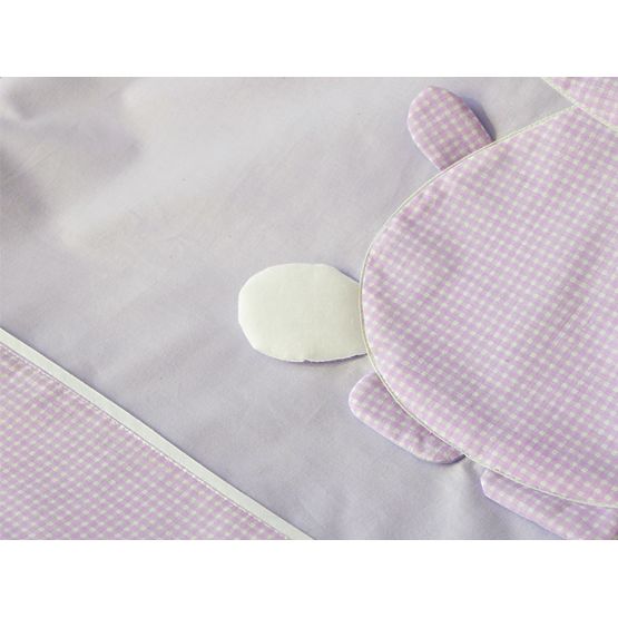 3-piece bedding for children bunny - purple