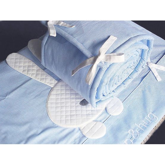 3-Piece Sleep&Hug Baby Cot Bedding Set - Blue