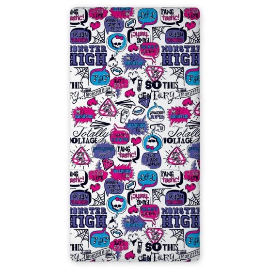 Monster High Cotton Bed Sheet + FREE Monster High Pillow Case