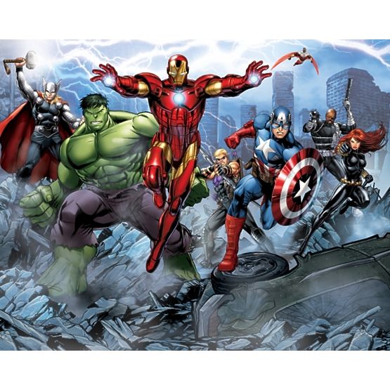 3D Avengers 2 Wall Mural
