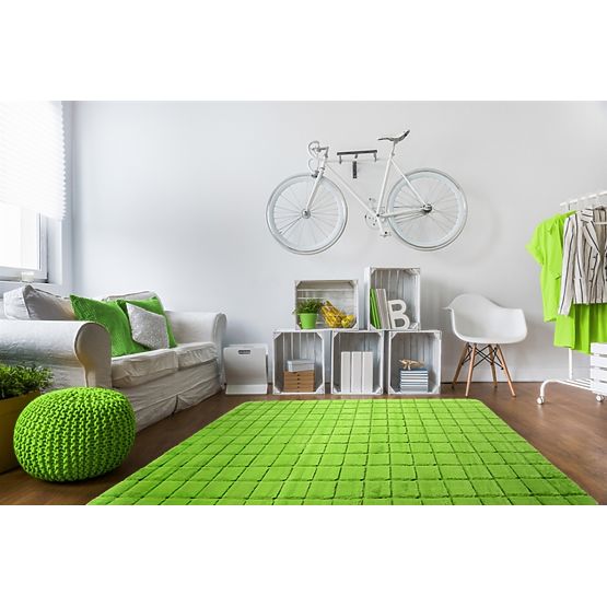 3D BRICK Green Children's Rug