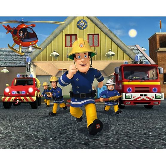 3D Fireman Sam Wall Mural