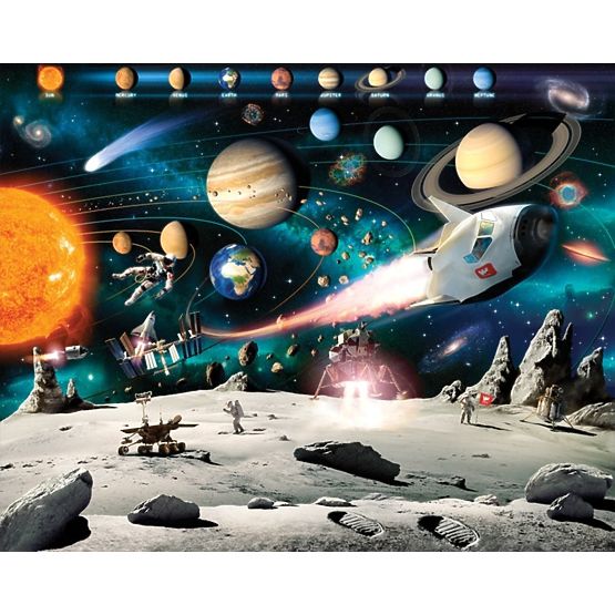 3D Space Wall Mural