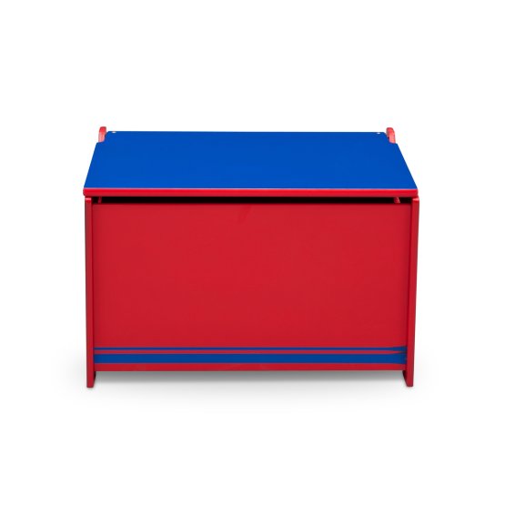 Wooden Toy Chest - Blue and Red