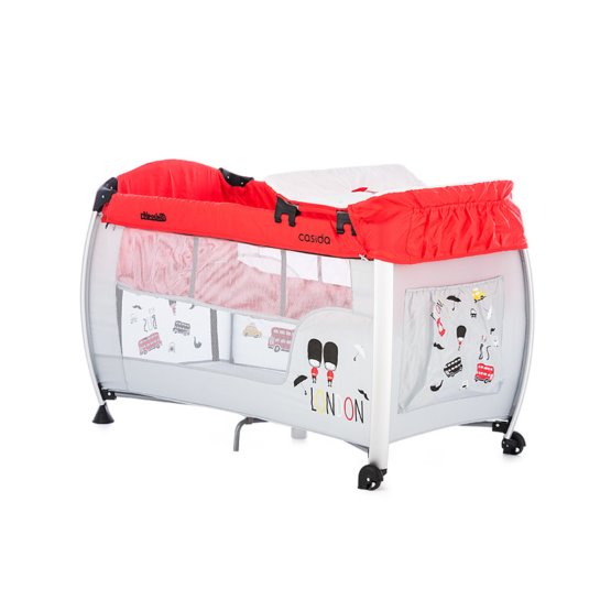CHIPOLINO Casida Play Pen and Crib Travel Cot - Red