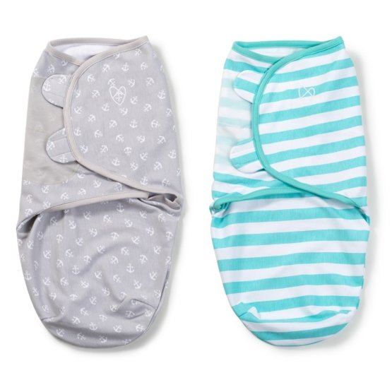 SwaddleMe Baby Wrap S - Anchor / Turquoise 2 pack