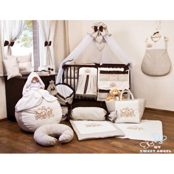 Bear Family Baby Cot Bedding Set
