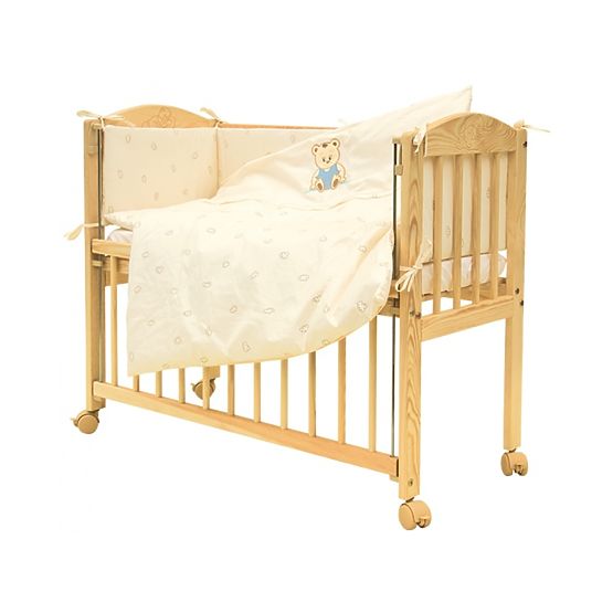 7-Piece Baby Cot Bedding Set - Scarlett Baby - Teddy Bear - Beige