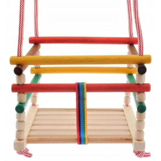 Children's wooden swing Pinio - colored