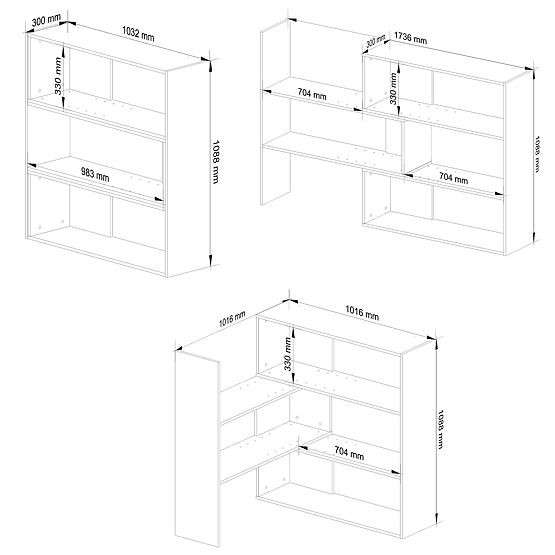 Adjustable Mini TWIST Shelf - White
