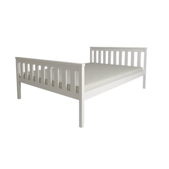 Wooden Bed Aga 200 x 90 cm - White