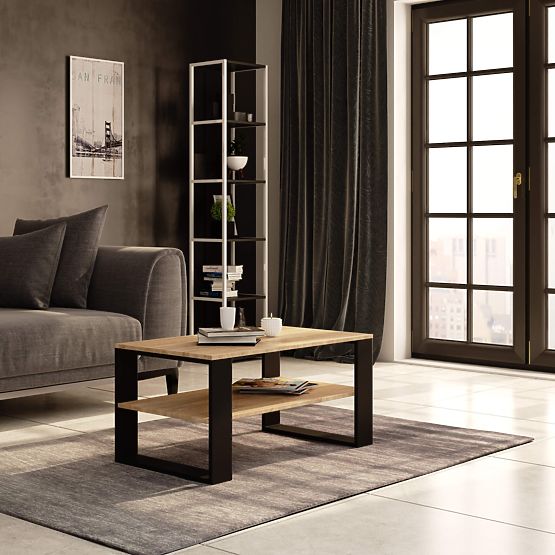 ALEX COFFEE TABLE OAK SONOMA / BLACK