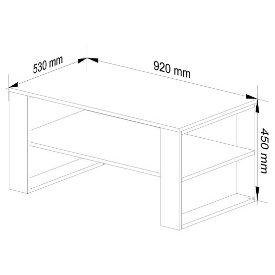 ALEX COFFEE TABLE OAK SONOMA / WHITE