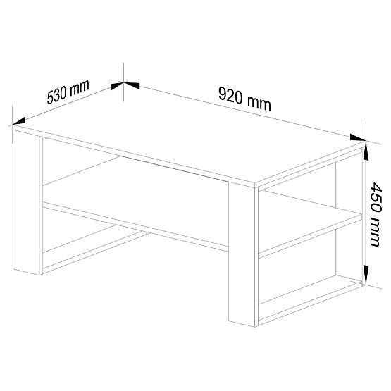 ALEX COFFEE TABLE OAK SONOMA / WHITE