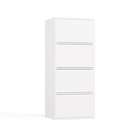 ALMA WHITE Sideboard Cabinet 4 Doors 4 Shelves