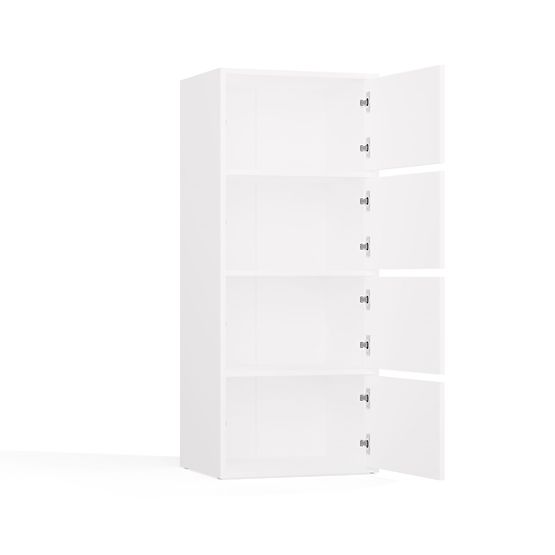 ALMA WHITE Sideboard Cabinet 4 Doors 4 Shelves