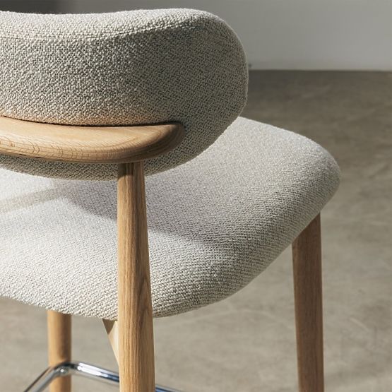 Amalfi Bar Stool, Cream, Oak