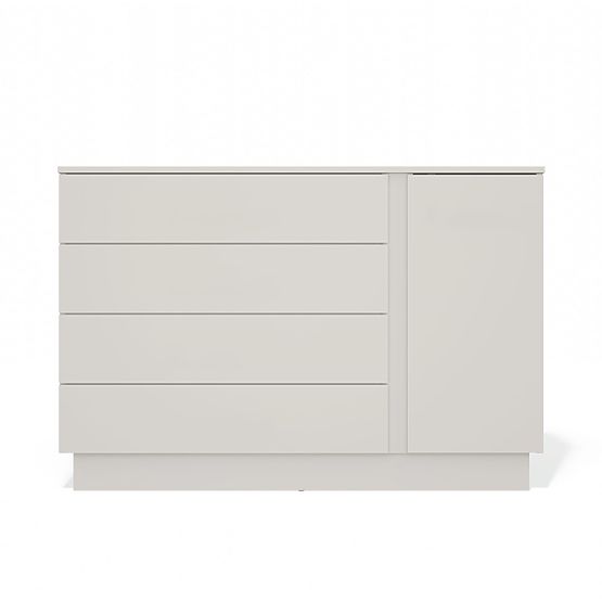 AMBER 1D4S Dresser Cabinet 1 Door 4 Drawers for Bedroom Living Room CASHMERE Beige