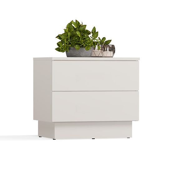 AMBER 2S Nightstand with 2 Drawers for Bedroom CASHMERE Beige