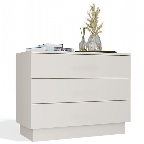 AMBER 3S Chest of Drawers 3 Drawers for Bedroom Living Room CASHMERE Beige