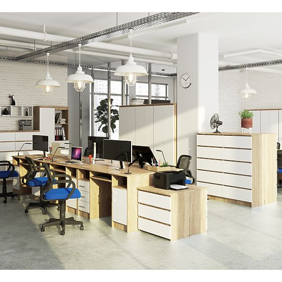 ANA PK Desk Oak Sonoma / White