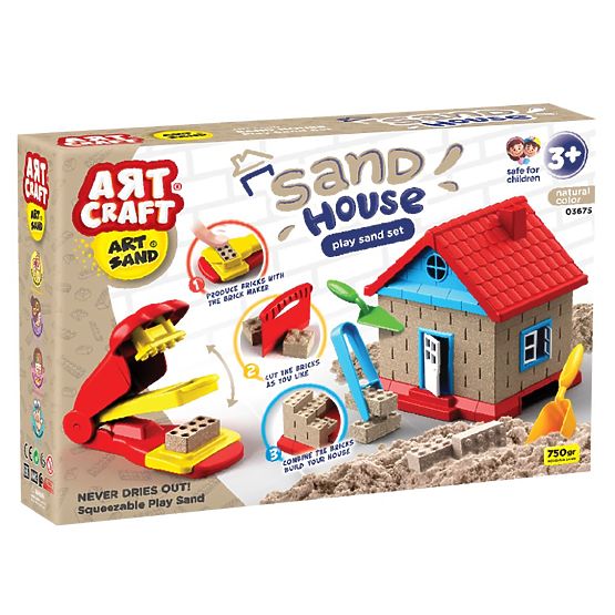 ART CRAFT Build Your Own House with Kinetic Sand