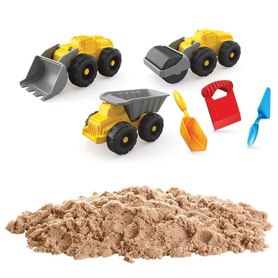 ART CRAFT Kinetic Sand Set with Construction Vehicles