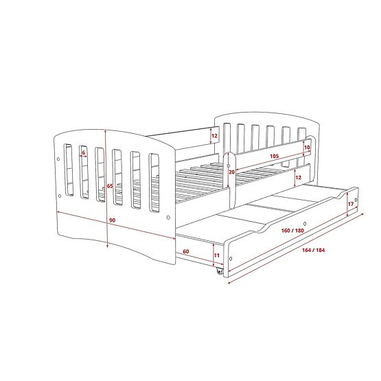 Baby bed Classic - beech decor