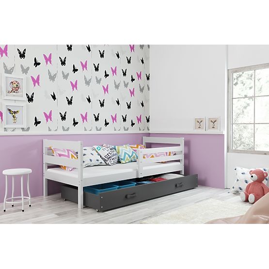 Baby bed Erik - white-gray