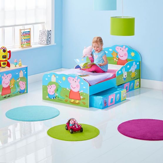 Peppa Pig Children's Bed with Storage Boxes
