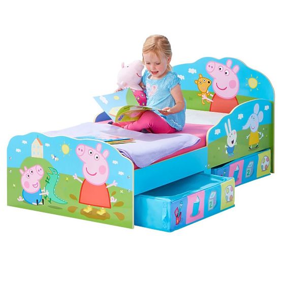 Peppa Pig Children's Bed with Storage Boxes