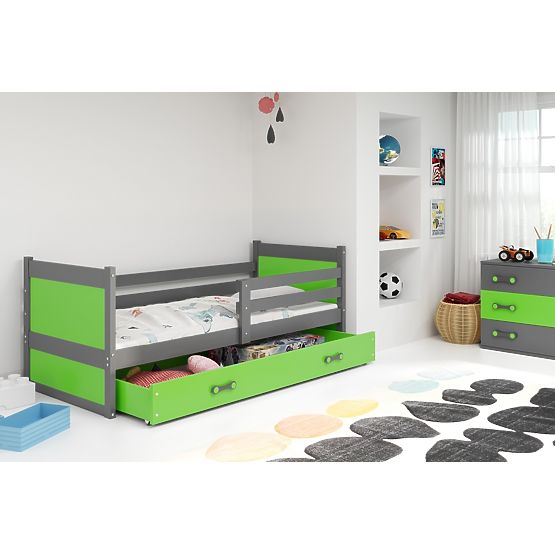 Baby bed Rocky - gray-green