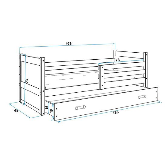 Baby bed Rocky - white