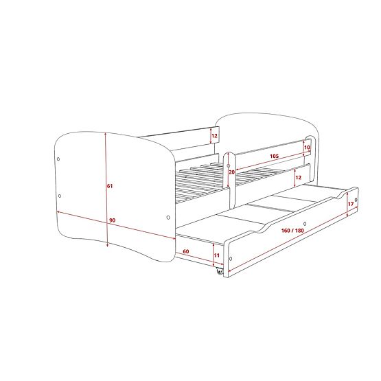 Baby bed se behind the gate - Panda - white
