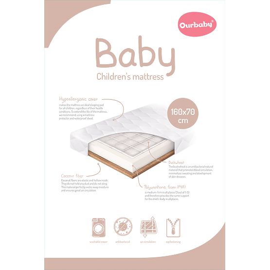 Children's Mattress BABY 160x70 cm